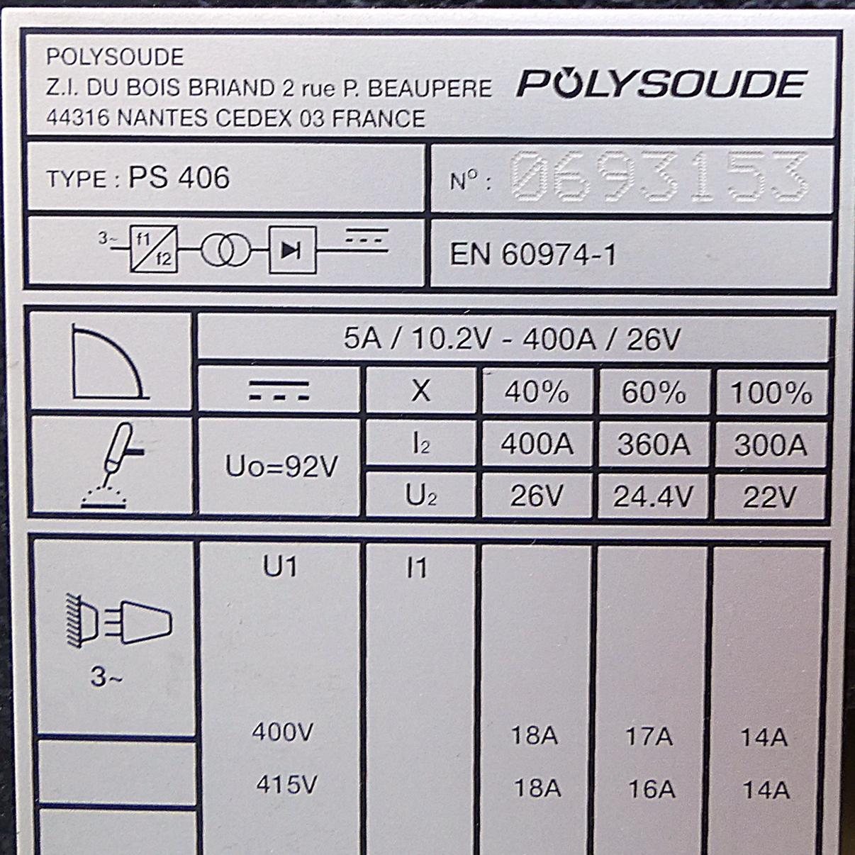 Produktfoto 2 von POLYSOUDE Schweißstromquelle