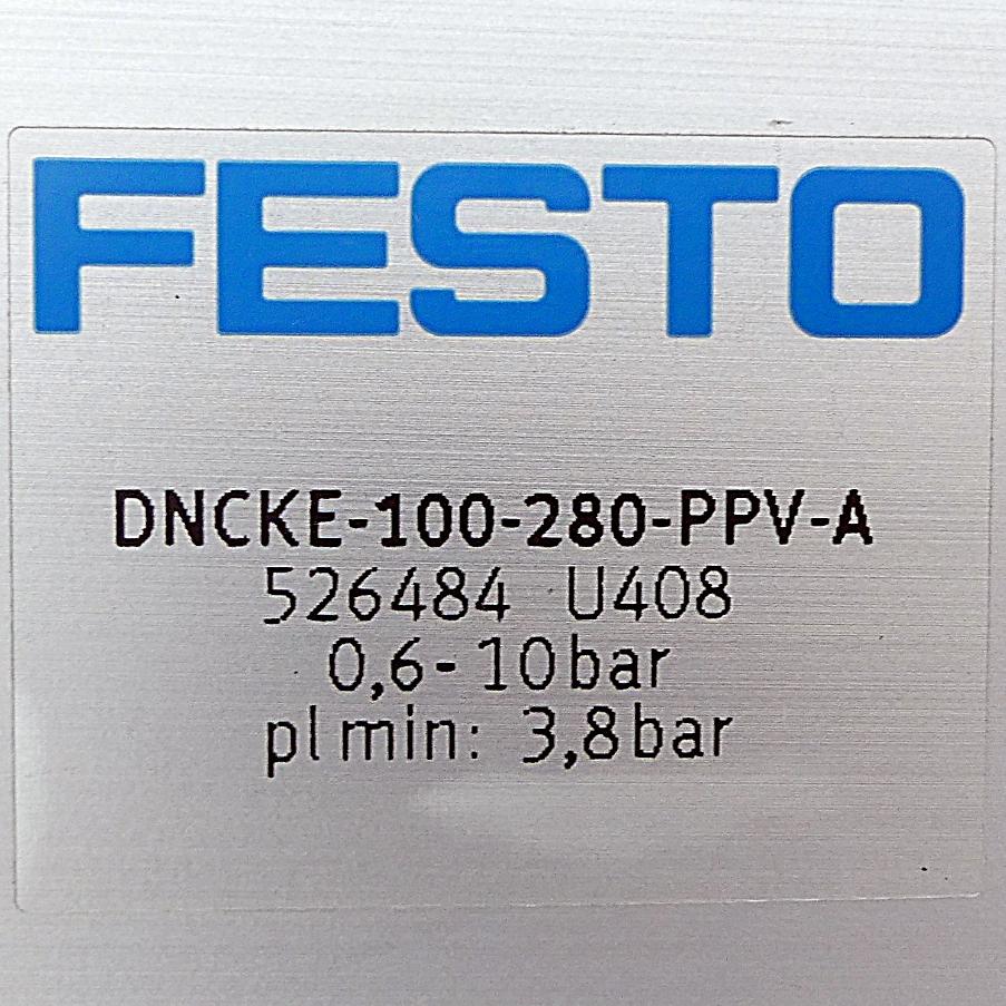 Produktfoto 2 von FESTO Pneumatikzylinder mit Feststelleinheit DNCKE-100-280-PPV-A