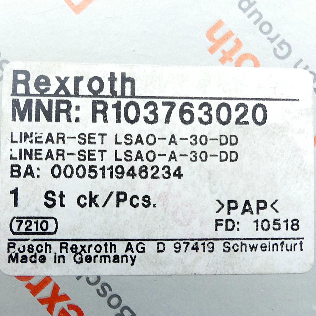 Produktfoto 2 von REXROTH Linear-Set LSAO-A-30-DD