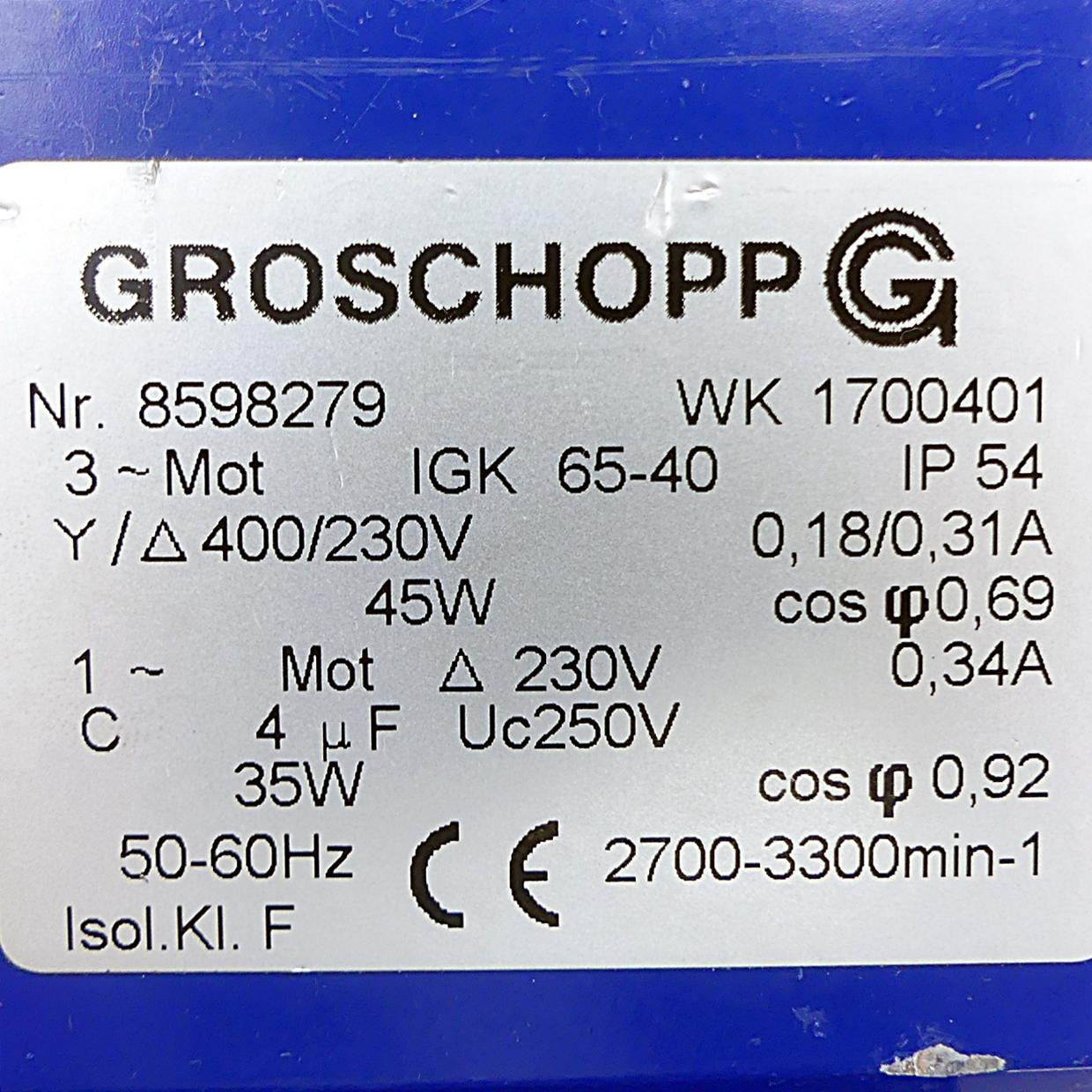 Produktfoto 2 von GROSCHOPP Drehstrommotor