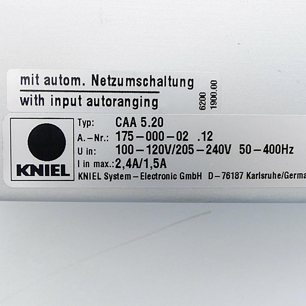 Produktfoto 2 von KNIEL Netzteil CAA 5.20