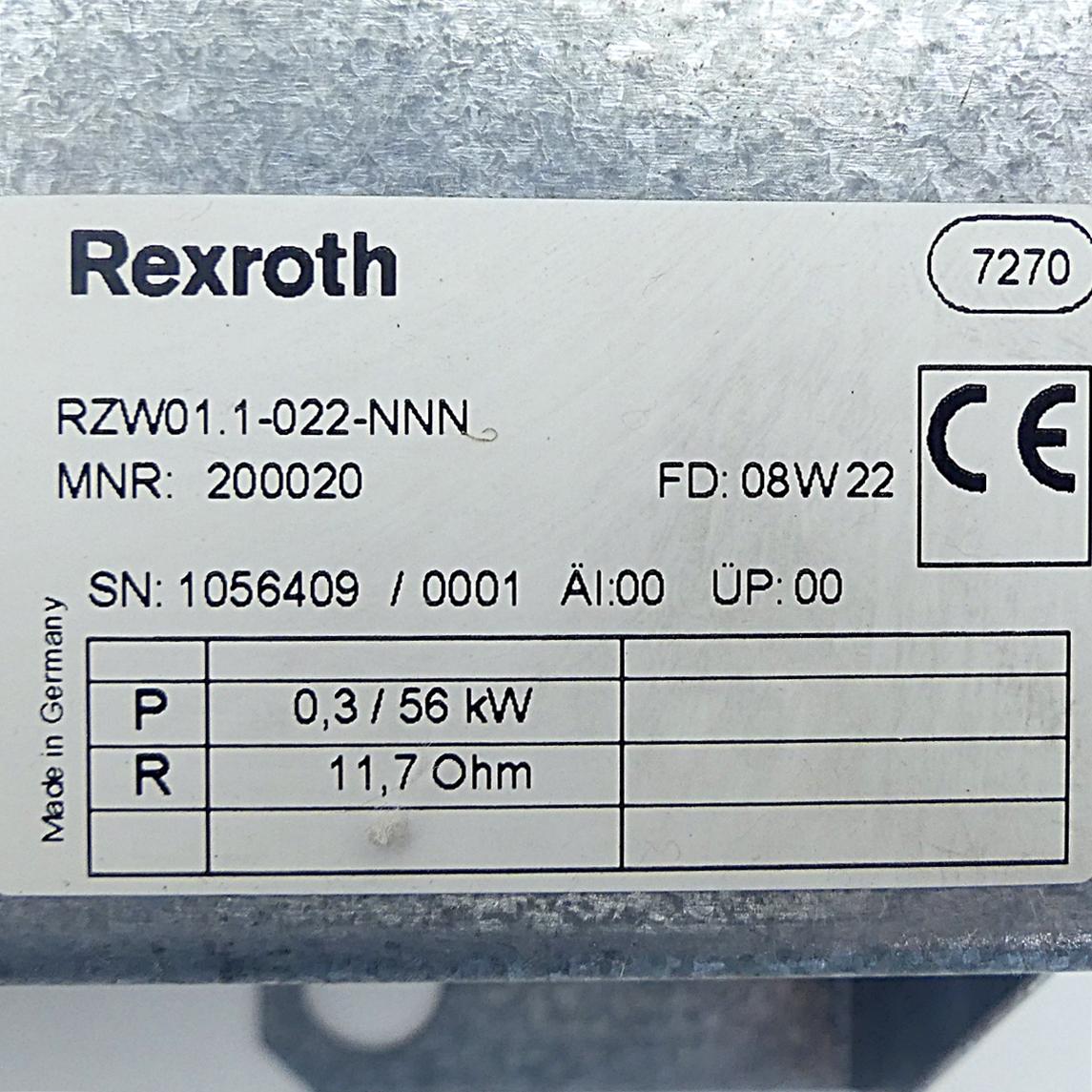 Produktfoto 2 von REXROTH Bremswiderstand RZW01.1-022-NNN