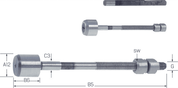 710113800 GZ1/5,0 Führungszapfen Typ GZ Gr. GZ1 5,00 mm BILZ