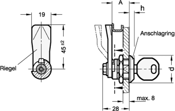 480GN115-SC-24-NI GANTER Edelstahlverriegelung