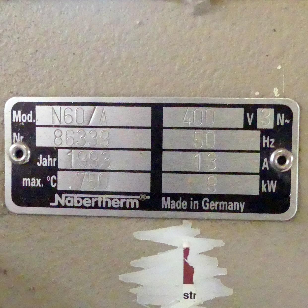 Produktfoto 2 von NABERTHERM Kammerofen 750 °C 39x39x50cm