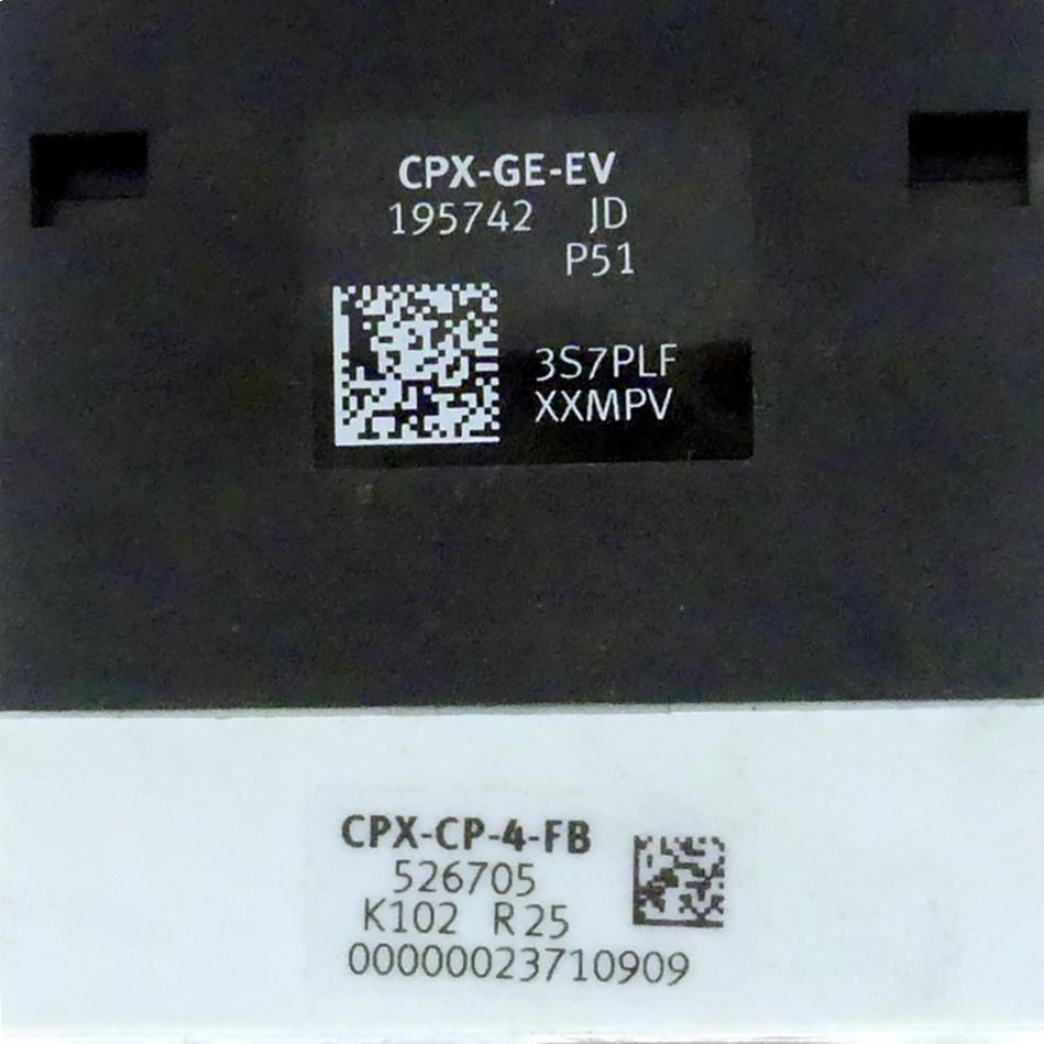 Produktfoto 2 von FESTO Anschlussblock CPX-GE-EV; CPX-CP-4-FB