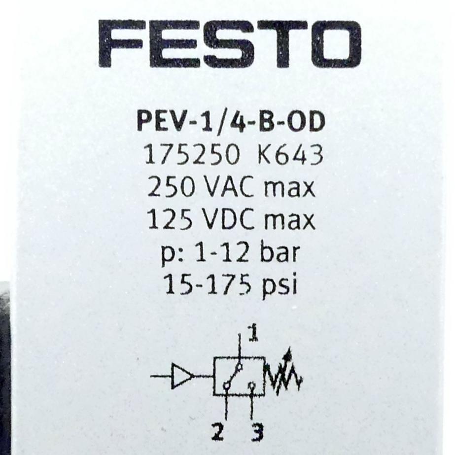 Produktfoto 2 von FESTO Druckschalter PEV-1/4-B-OD