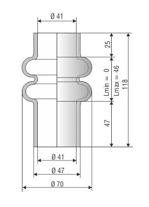 Produktfoto 1 von Faltenbalg F-1002-NBR