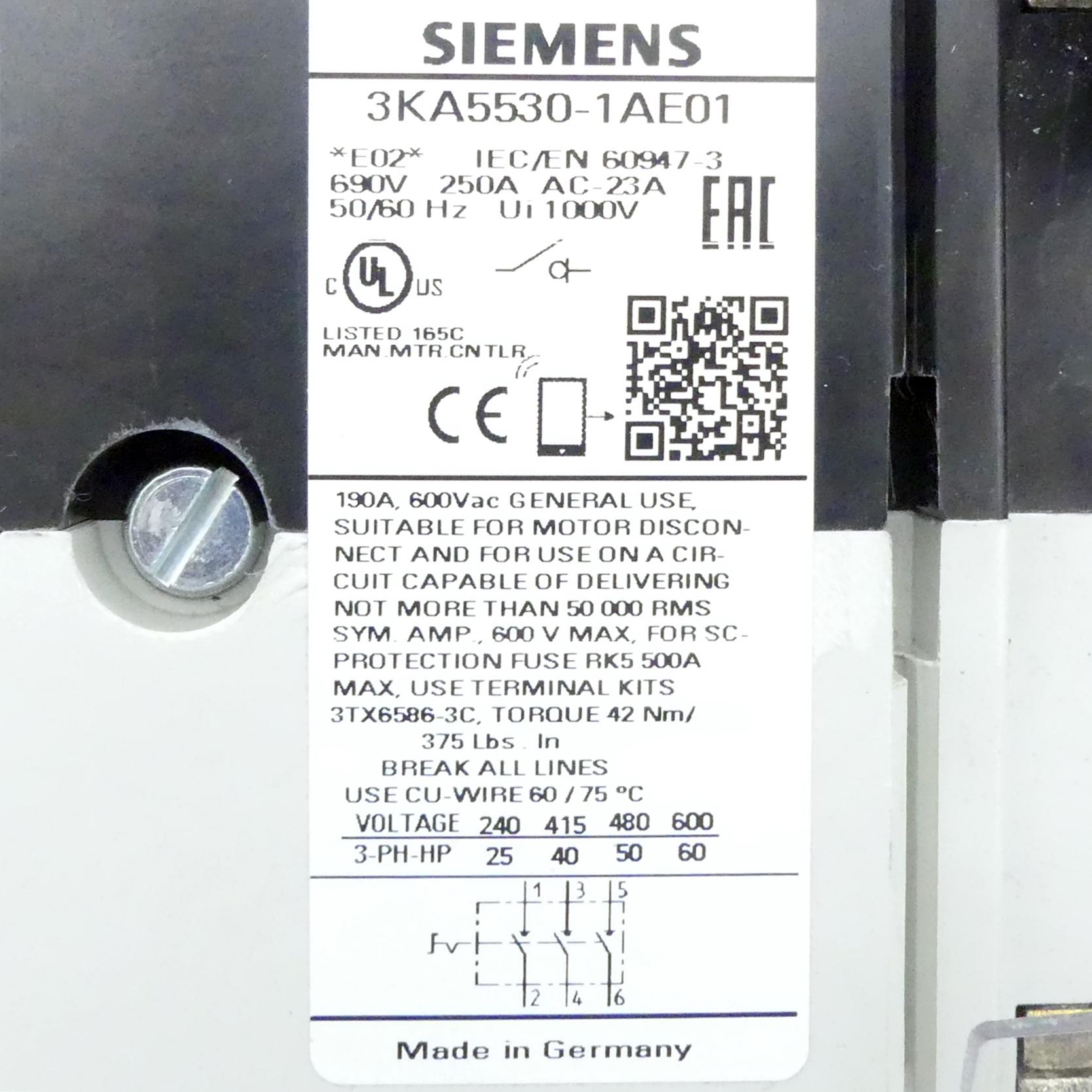 Produktfoto 2 von SIEMENS Lasttrennschalter