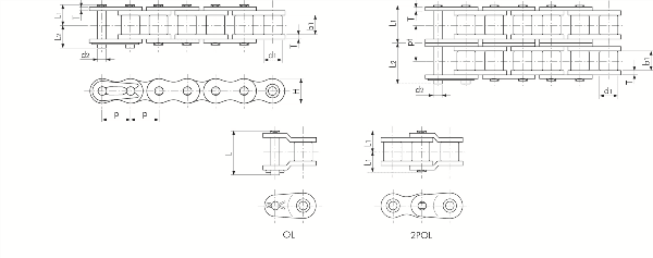 Produktfoto 2 von 454L-RS60-LMD-1 TSUBAKI Lambda wartungsfreies Verschlussglied gekröpft