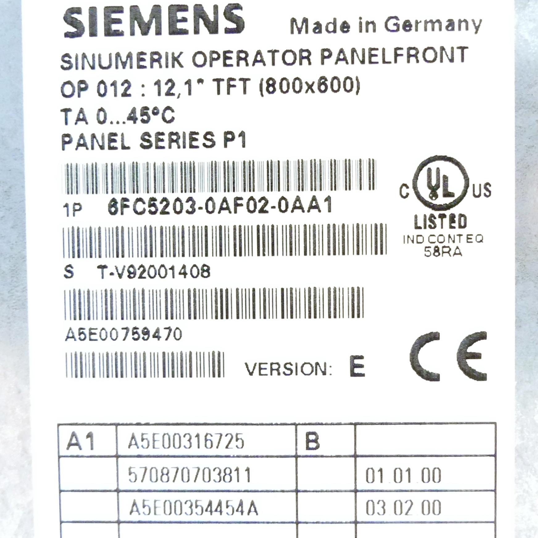 Produktfoto 2 von SIEMENS SINUMERIK Bedienfeld