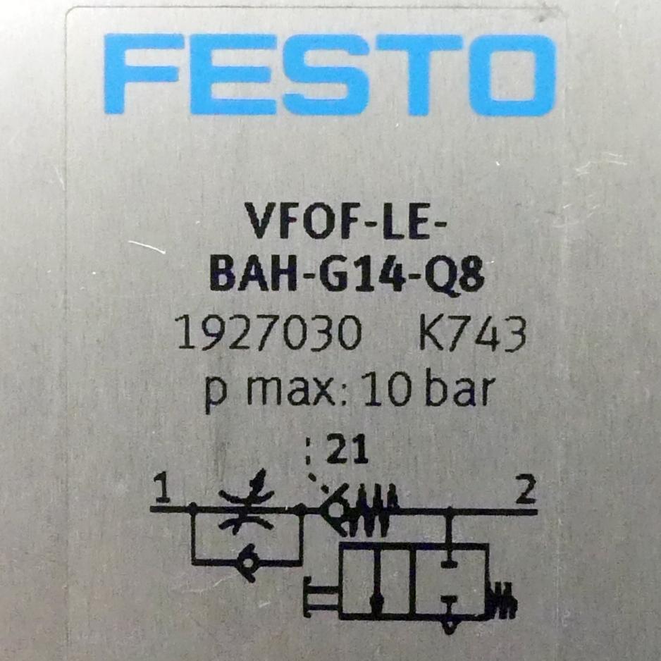 Produktfoto 2 von FESTO Drossel-Rückschlagventil VFOF-LE-BAH-G14-Q8