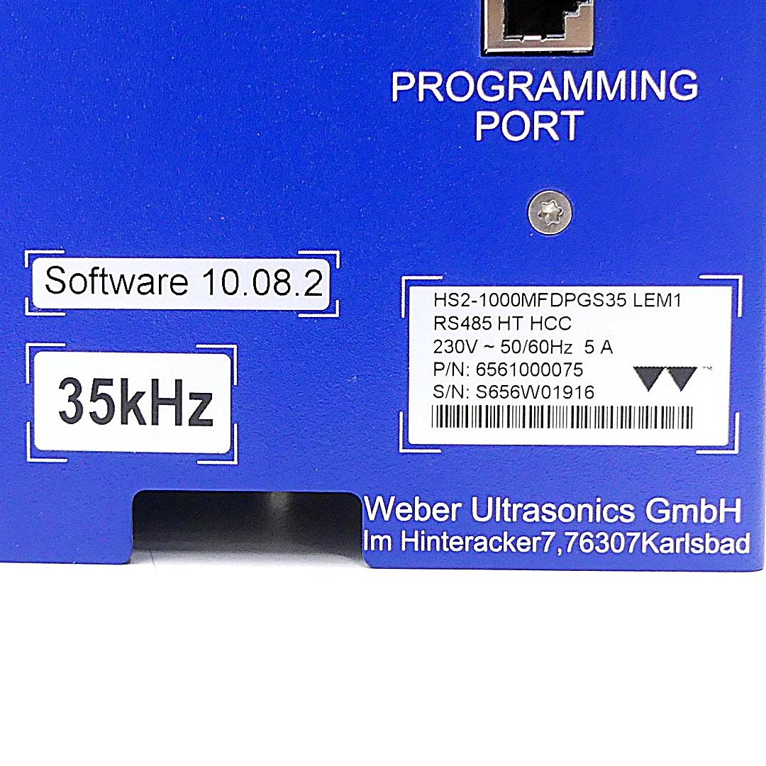 Produktfoto 2 von WEBER ULTRASONICS Ultraschallgenerator