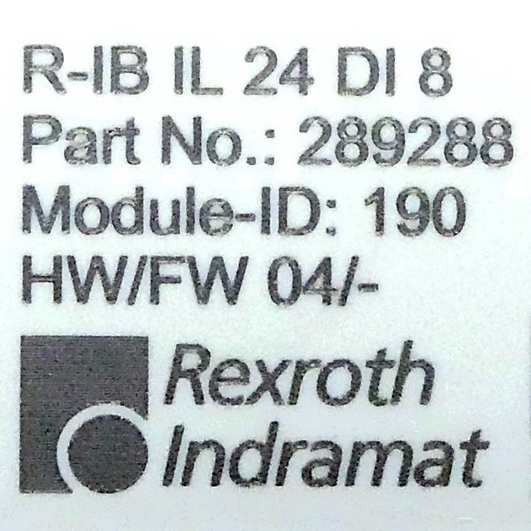 Produktfoto 2 von REXROTH Eingangsklemme R-IB IL 24 DI 8