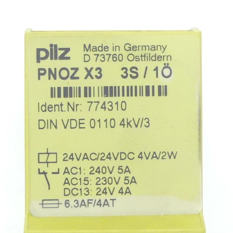 Produktfoto 2 von PILZ Sicherheitsschaltgerät PNOZ X3