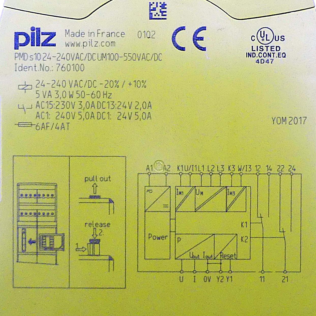 Produktfoto 2 von PILZ Wirkleistungsüberwachungsgerät PMD s10