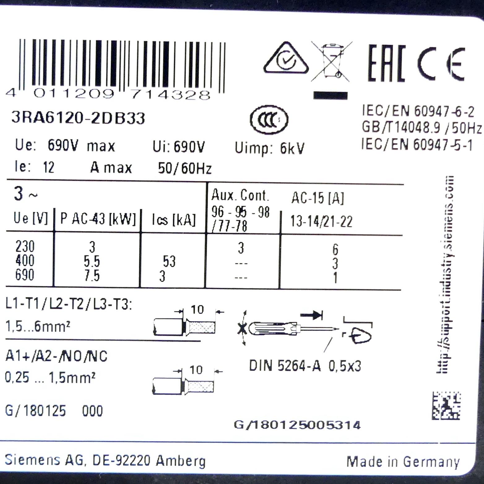 Produktfoto 2 von SIEMENS Direktstarter Motor