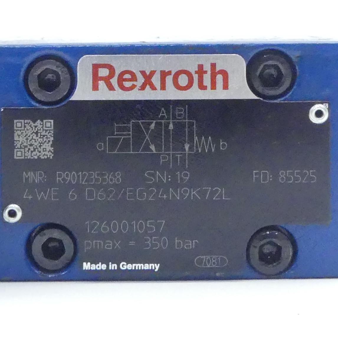 Produktfoto 2 von REXROTH Wege-Schieberventil 4 WE 6 D62/EG24N9K72L