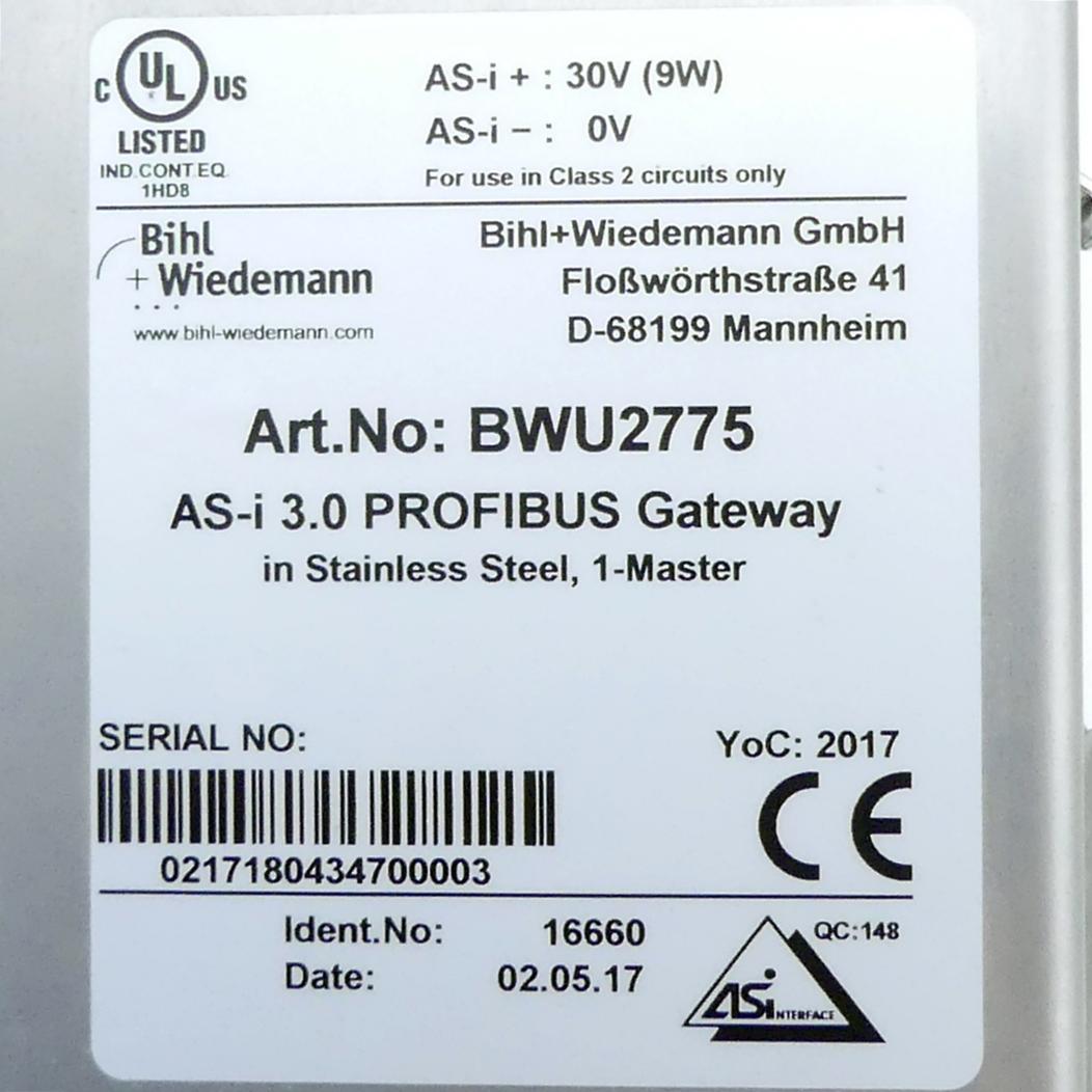 Produktfoto 2 von BIHL + WIEDEMANN ASi-3 PROFIBUS Gateway