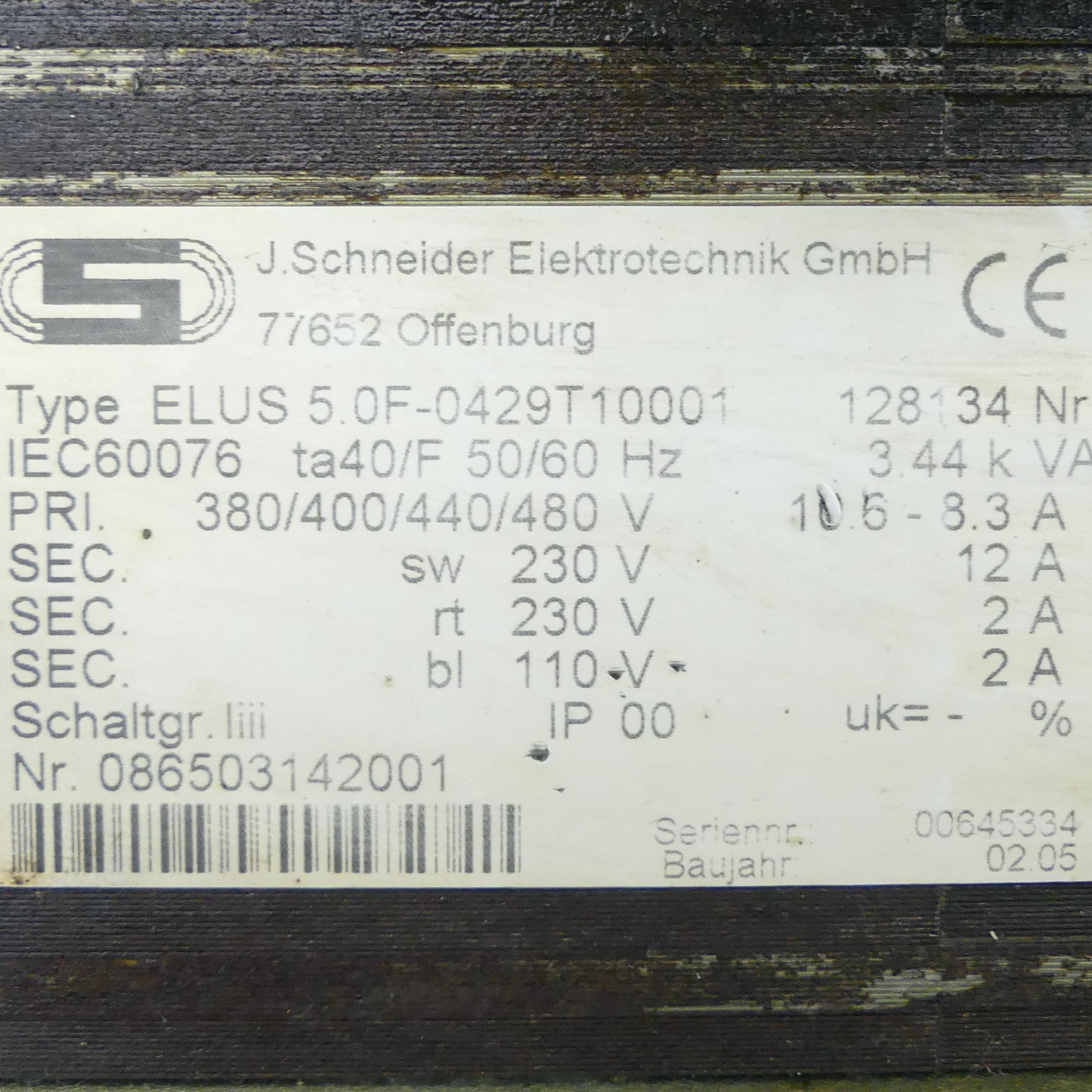 Produktfoto 2 von SCHNEIDER ELEKTROTECHNIK Transformator