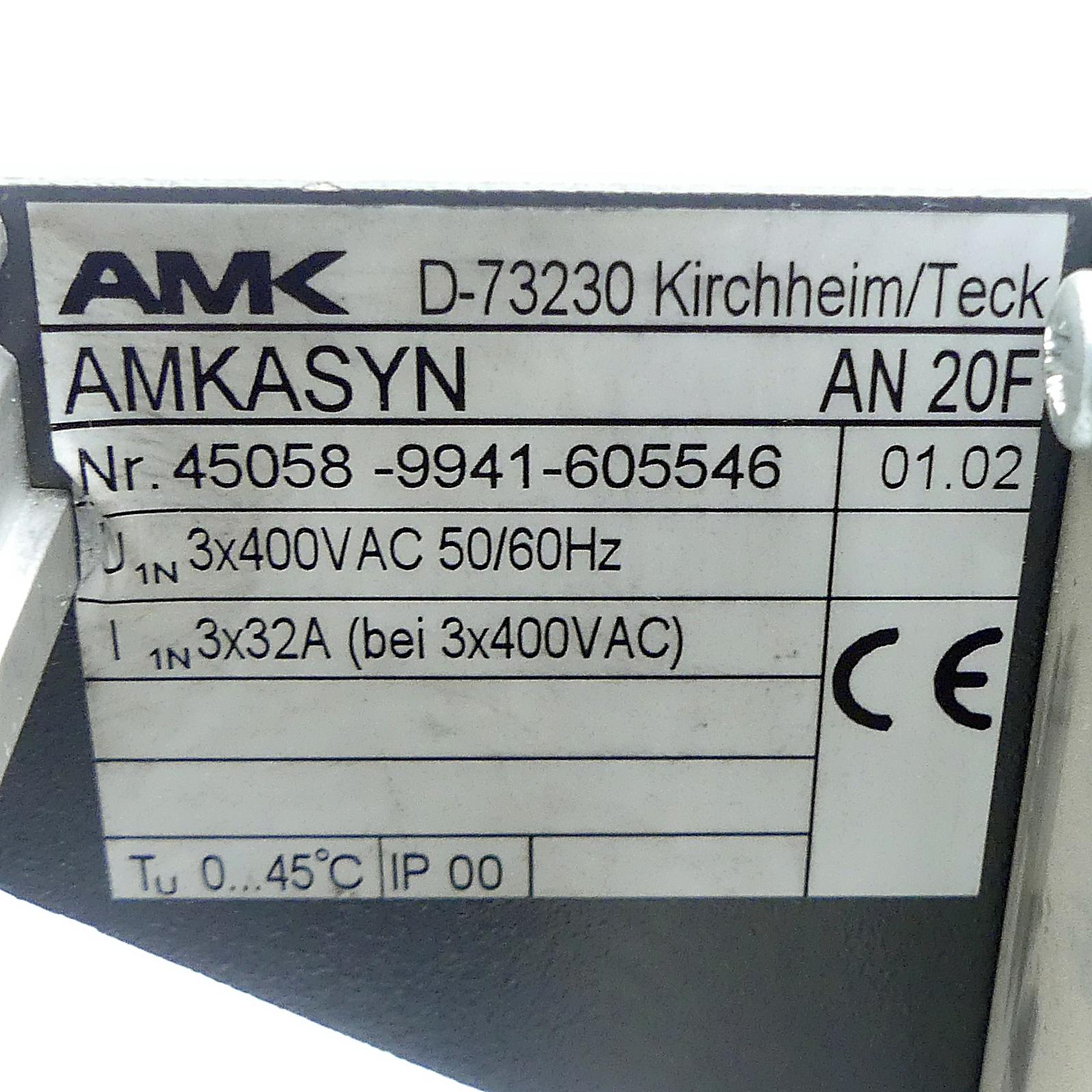 Produktfoto 2 von AMK Servo Drive Netzmodul AN20F Version 01.02