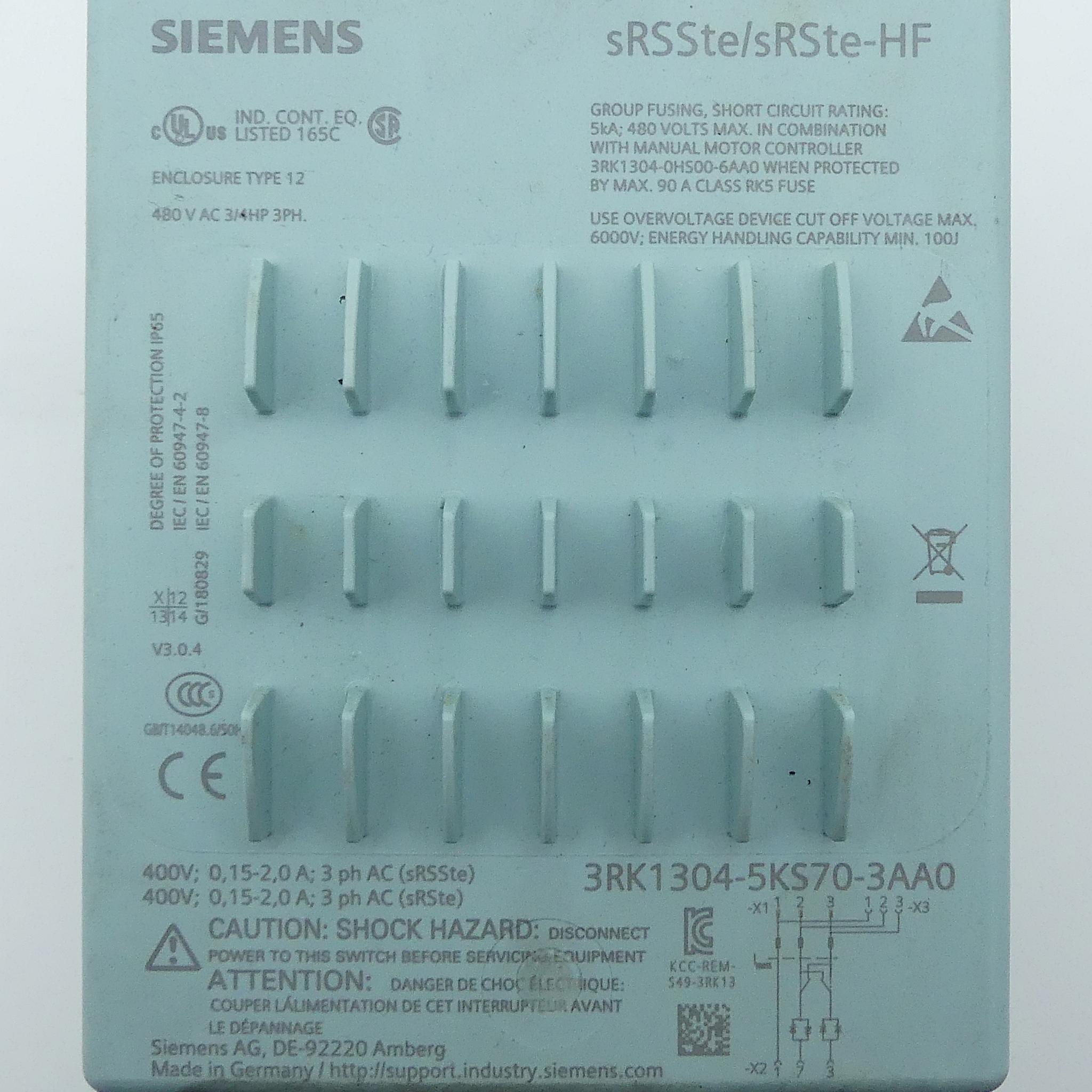 Produktfoto 2 von SIEMENS Reversierstarter 3RK1304-5KS70-3AA0