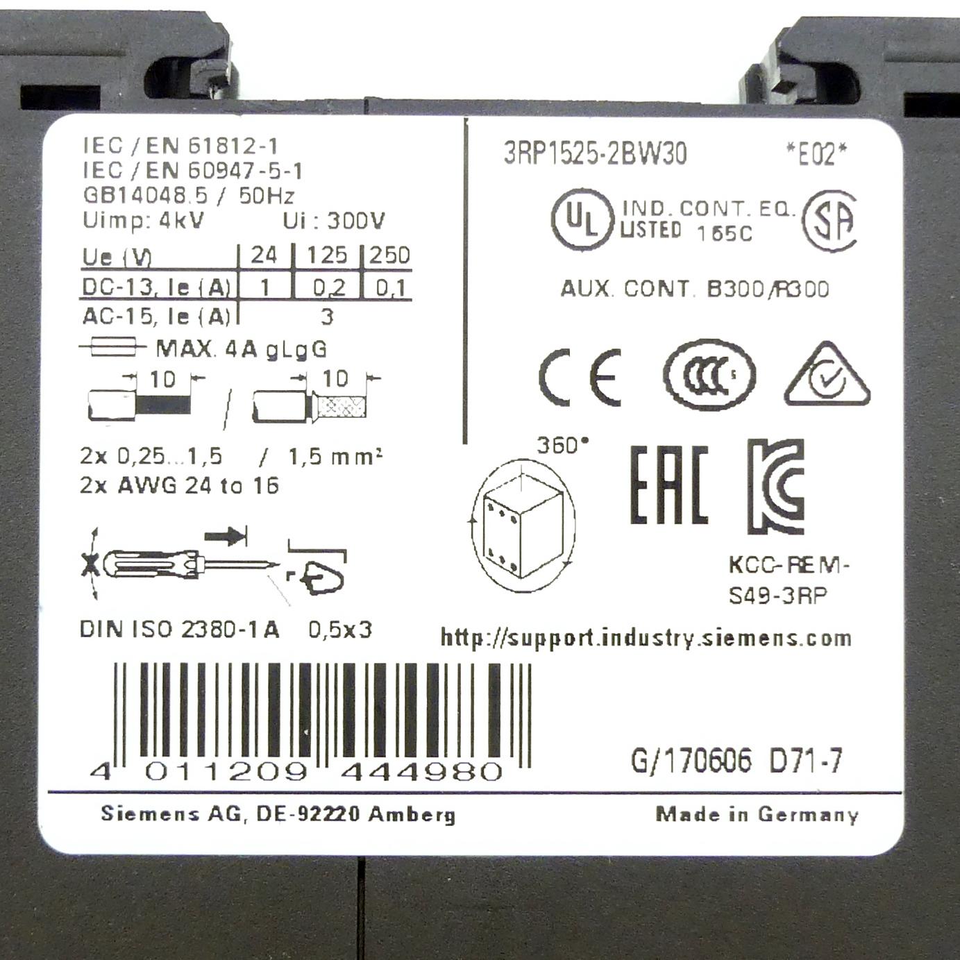 Produktfoto 2 von SIEMENS Zeitrelais E02