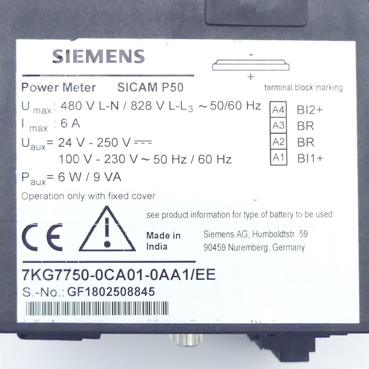 Produktfoto 2 von SIEMENS Schalltafel-Meßgerät SICAM P50