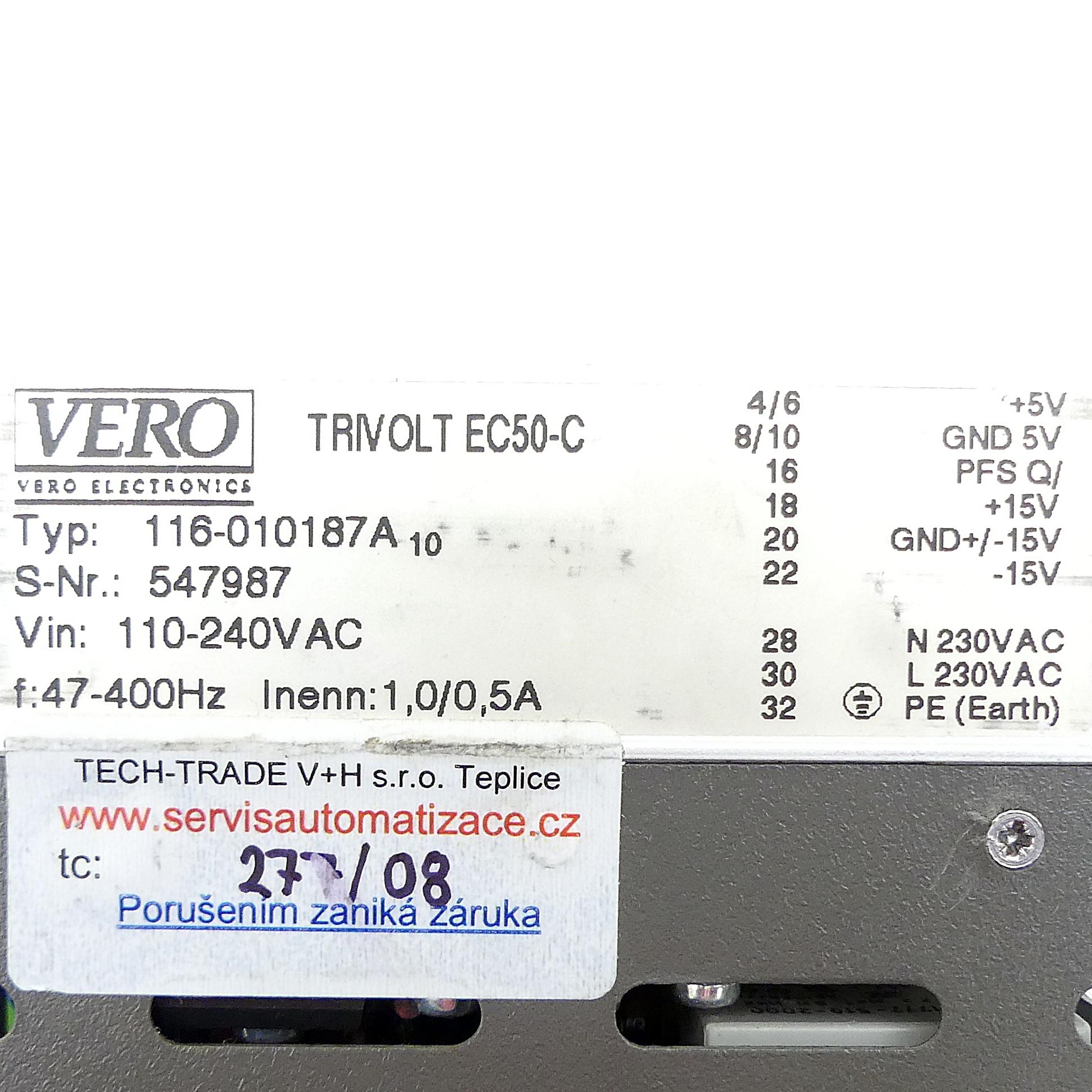 Produktfoto 2 von VERO ELECTRONICS AC/DC-Netzteile TRIVOLT EC50-C