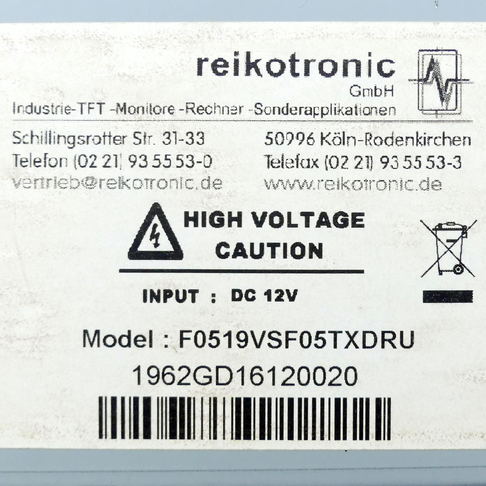 Produktfoto 2 von REIKOTRONIC Industriemonitor