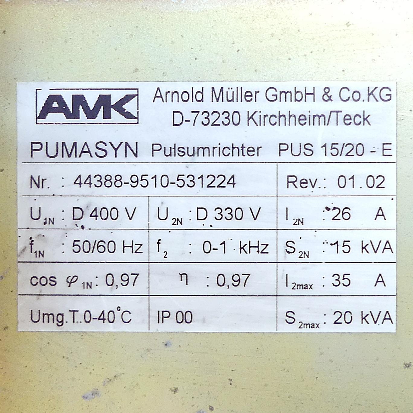 Produktfoto 2 von AMK PUMASYN Pulsumrichter