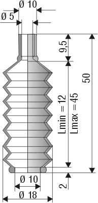 Produktfoto 1 von Faltenbalg F-1187-NBR