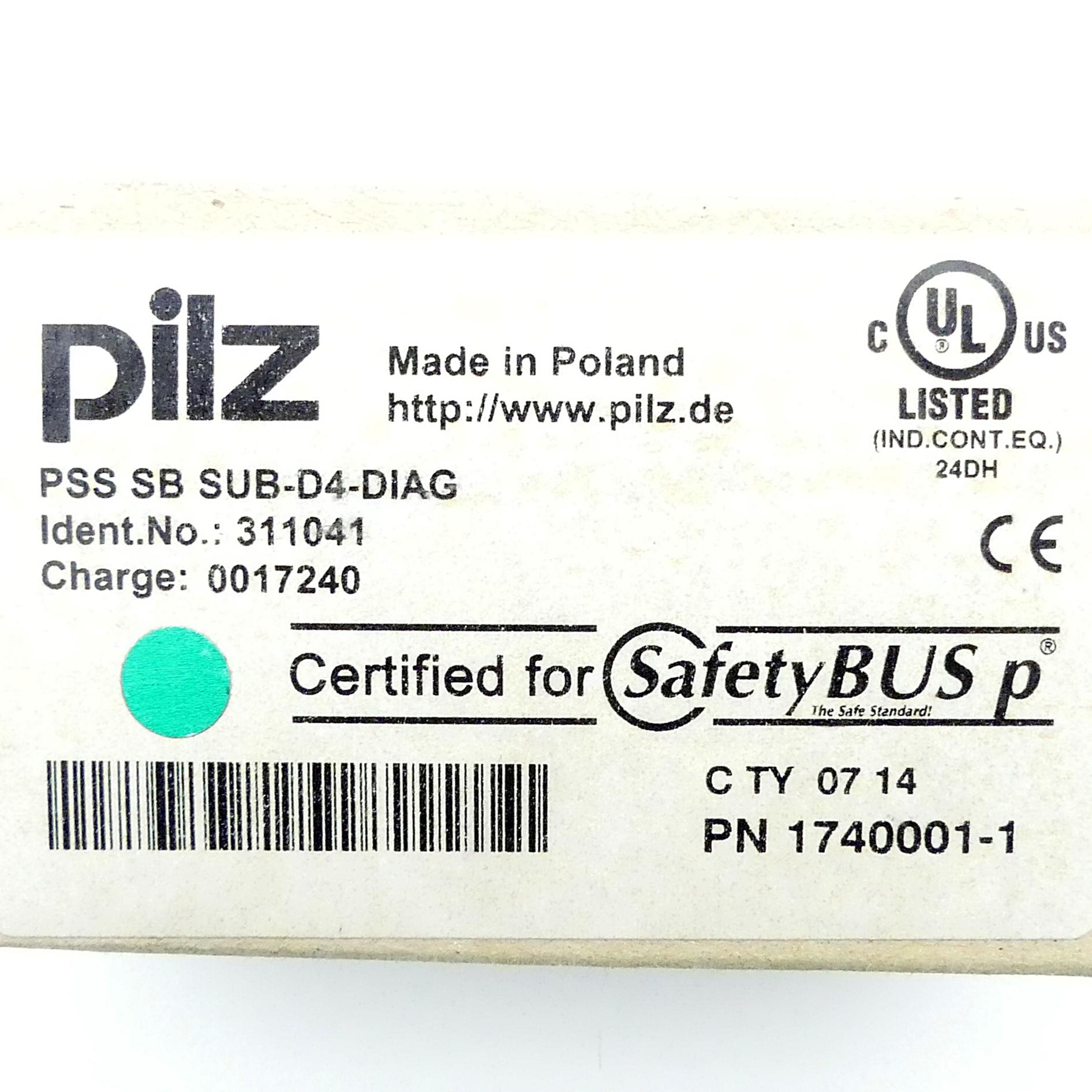 Produktfoto 2 von PILZ 2 Stück SafetyBUS Stecker PSS SB SUB-D4-DIAG