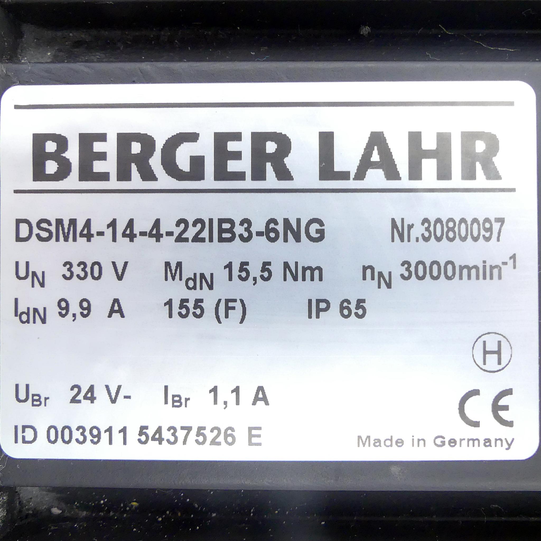 Produktfoto 2 von BERGER LAHR Servomotor DSM4-14-4-22IB3-6NG