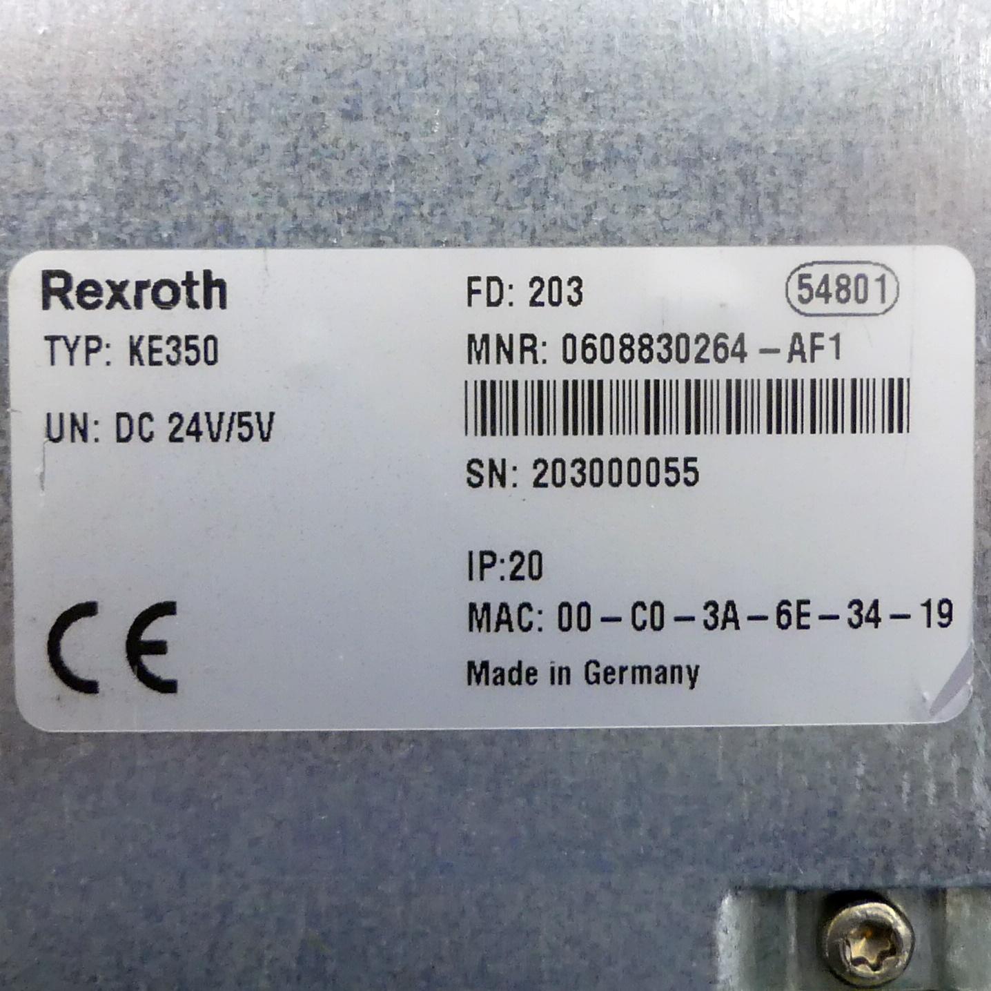 Produktfoto 2 von REXROTH Kommunikationseinheit KE 350