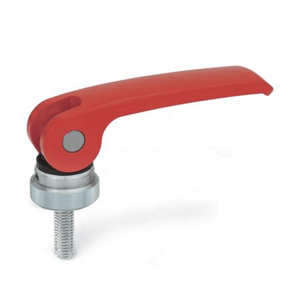 Produktfoto 1 von 480GN927-101-M10-40-A-R GANTER Exzenterspanner mit Schraube, Auflagescheibe m. Stellmutter, rot