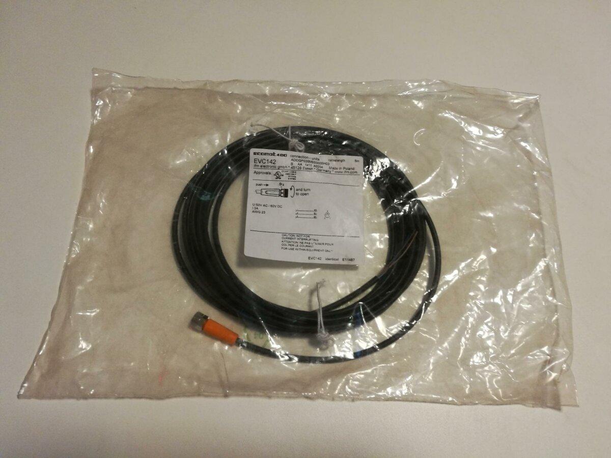 Sensorleitung ifm electronic EVC008 - M12 abgewinkelt,LED, 5m PUR-Kabel 4-polig