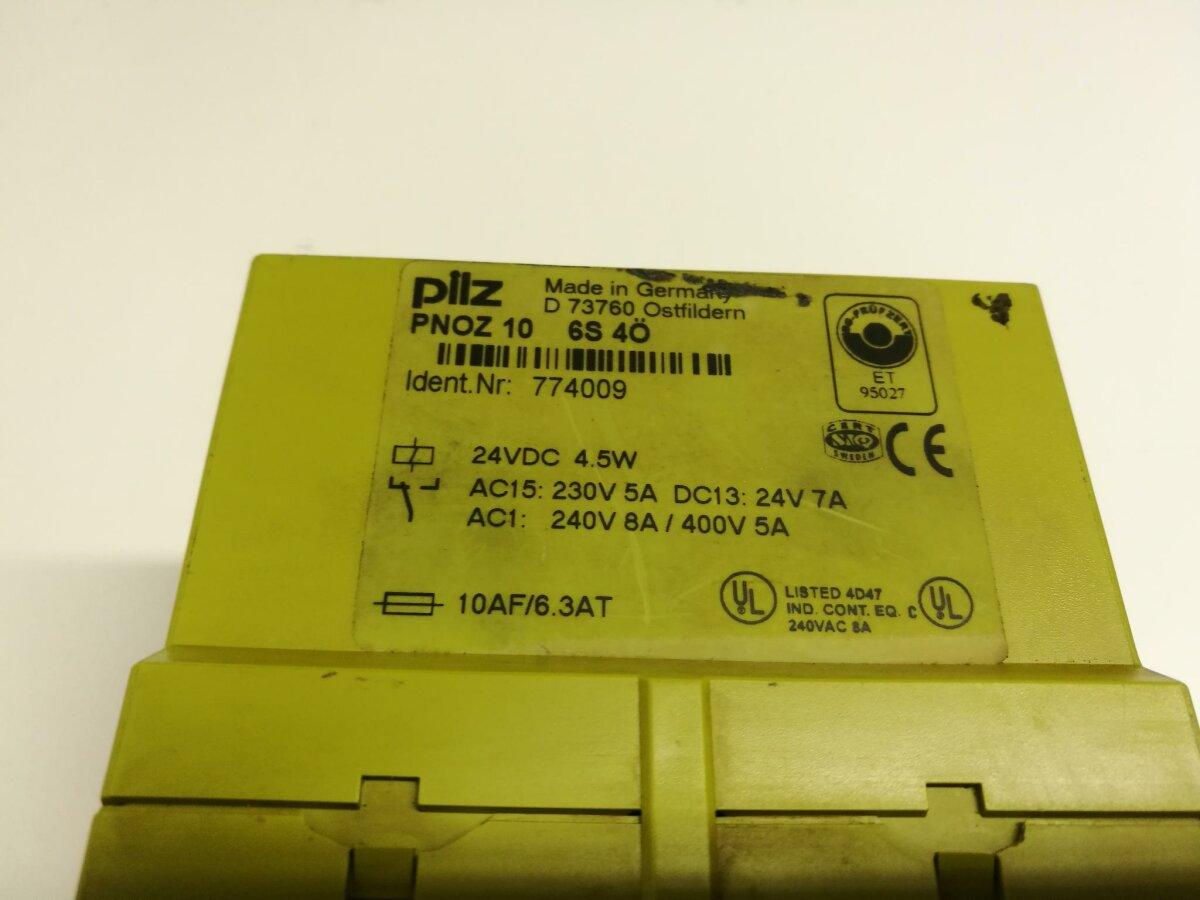 Produktfoto 2 von Pilz PNOZ 10 24V 6S 4Ö Notaus Schaltgerät Sicherheitsrelais 774009 safety relay