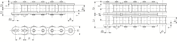 Produktfoto 2 von 454S-RS100-H-1 TSUBAKI ANSI Steckglied mit Splint, verstärkt