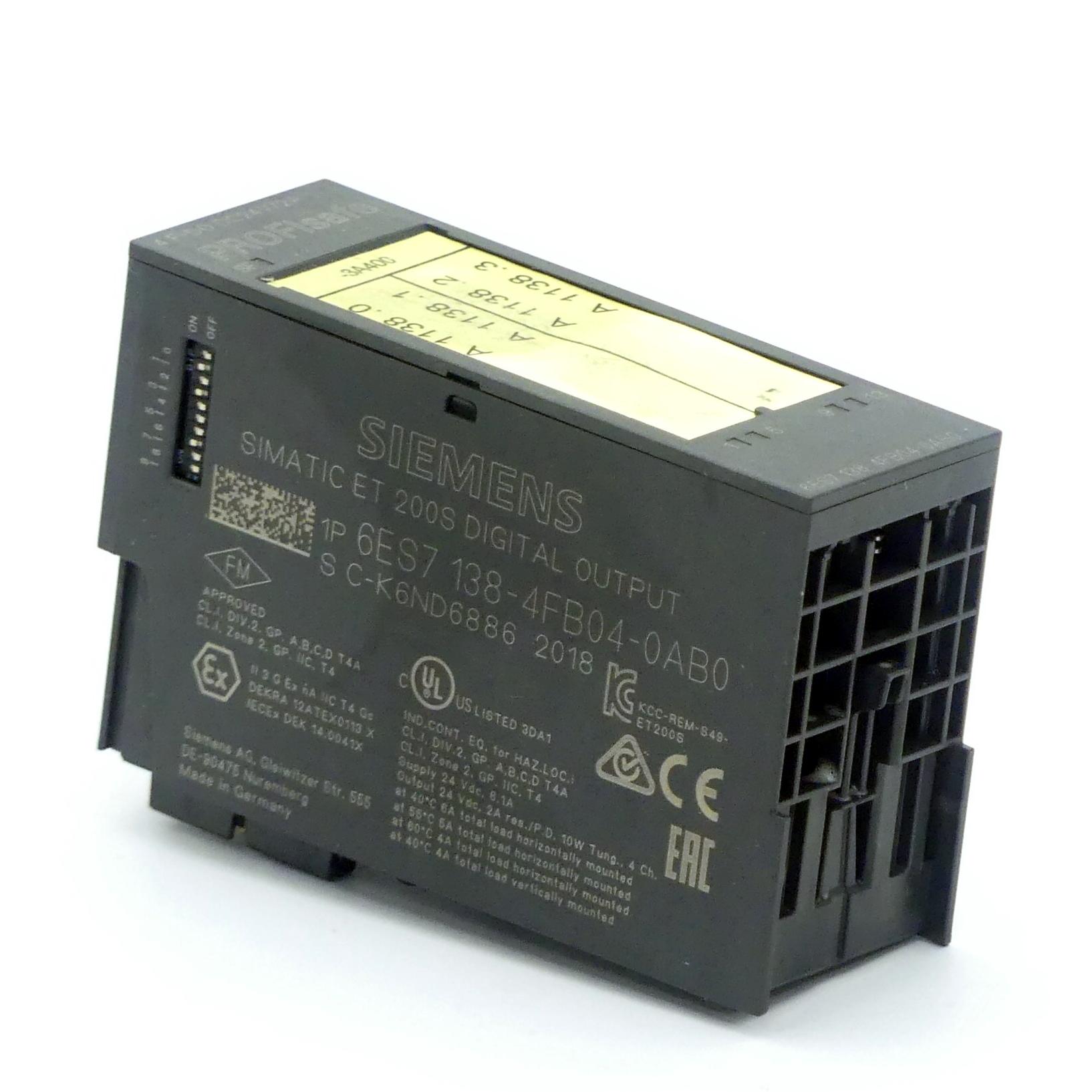 SIEMENS Elektronikmodul 6ES7 138-4FB04-0AB0