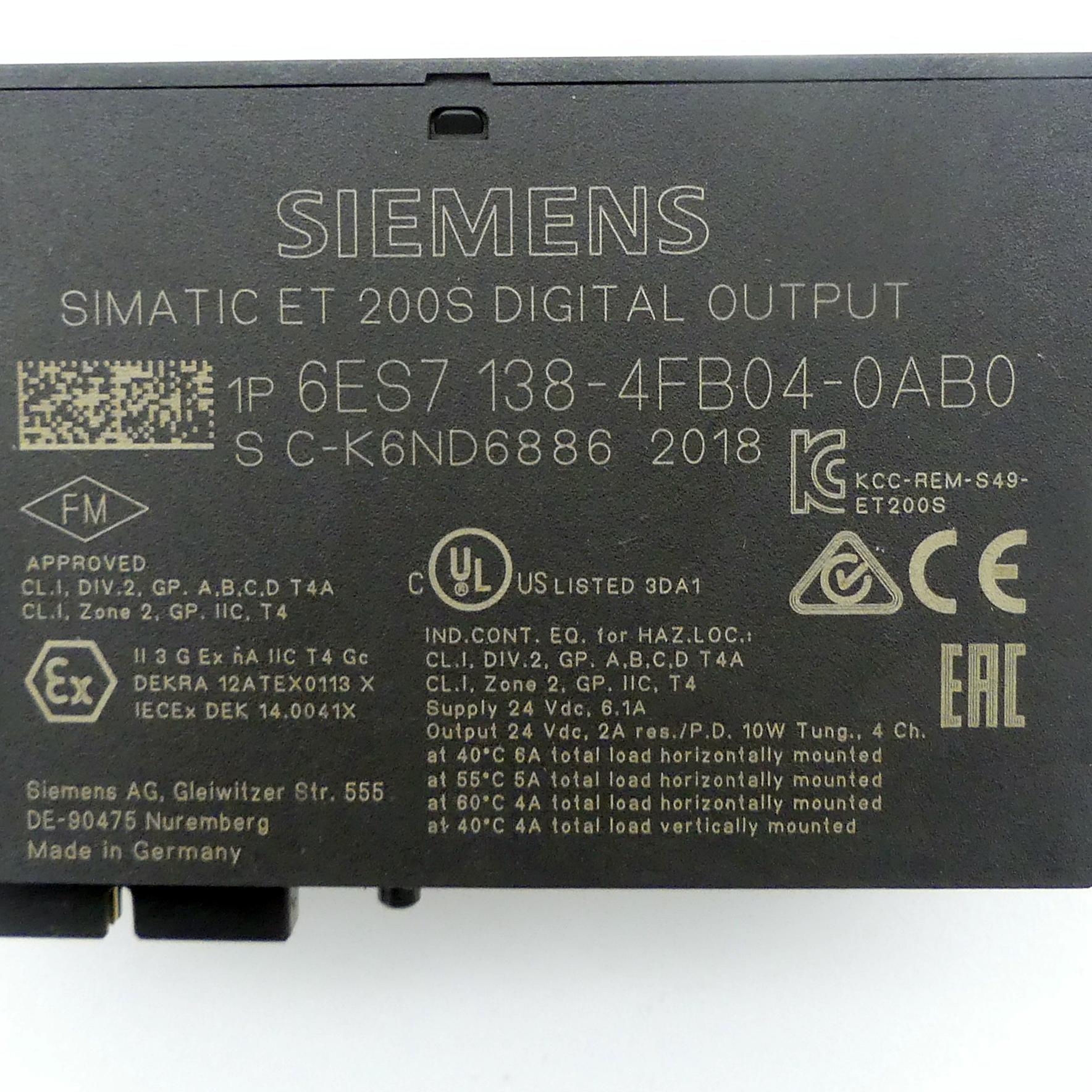 Produktfoto 2 von SIEMENS Elektronikmodul 6ES7 138-4FB04-0AB0