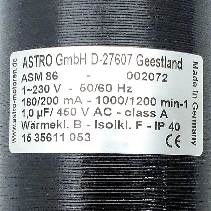 Produktfoto 2 von ASTRO Synchronmotor