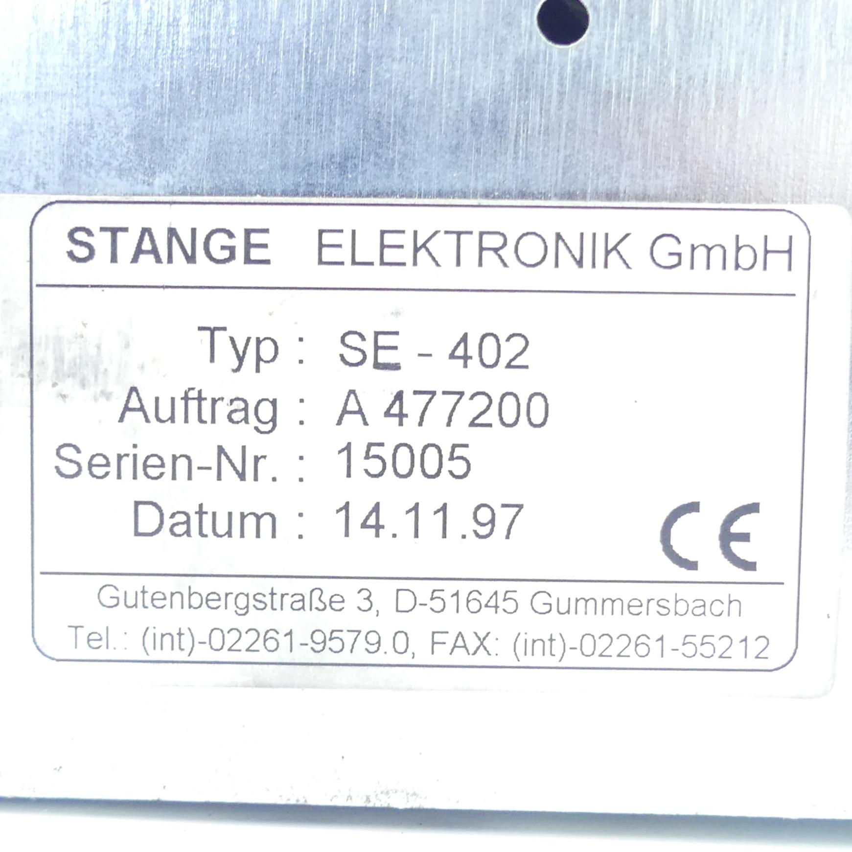 Produktfoto 2 von STANGE Programmregler SE-402