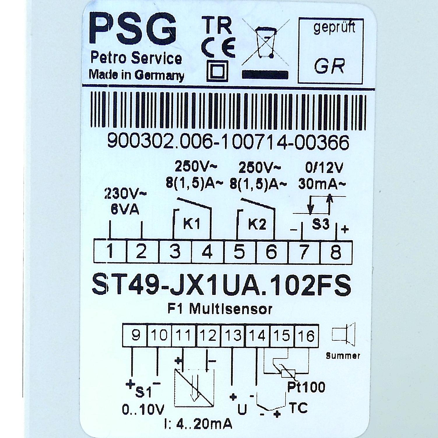 Produktfoto 2 von PSG Temperature controller ST49-JX1UA.102FS