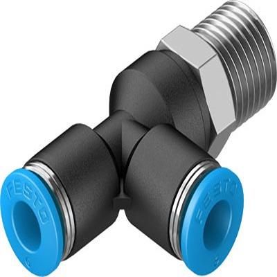 Produktfoto 1 von Festo QSTL T-Anschluss, Gewinde-zu-Rohr, R1/4 Stecker