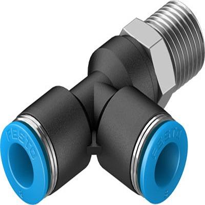 Produktfoto 1 von Festo QSTL T-Anschluss, Gewinde-zu-Rohr, R1/4 Stecker