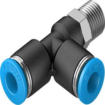 Produktfoto 1 von Festo QSTL T-Anschluss, Gewinde-zu-Rohr, R1/8 Stecker