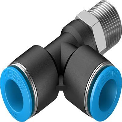 Produktfoto 1 von Festo QSTL T-Anschluss, Gewinde-zu-Rohr, R3/8 Stecker