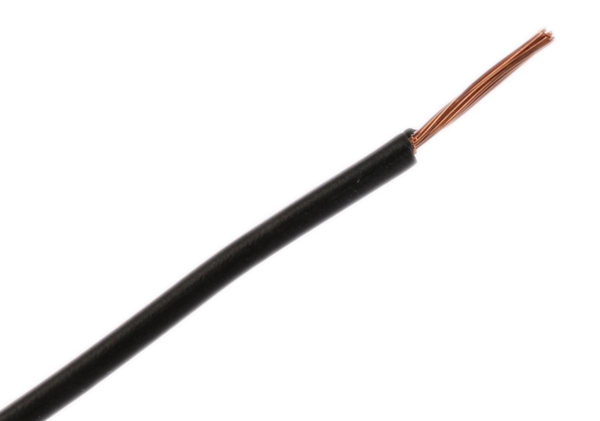 Produktfoto 1 von Alpha Wire Einzeladerleitung 0.62 mm², 20 AWG 30m Schwarz PTFE isoliert Ø 1.47mm 19/0,20 mm Litzen UL1213