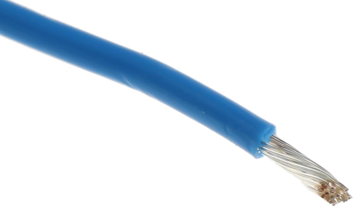 Produktfoto 1 von Alpha Wire Einzeladerleitung 0.62 mm², 20 AWG 30m Blau PTFE isoliert Ø 1.47mm 19/0,20 mm Litzen UL1213